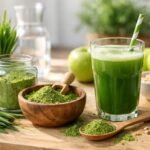 Zöldárpa italpor frissen szárított árpafűből, antioxidánsokban és vitaminokban gazdag napi kiegészítő.