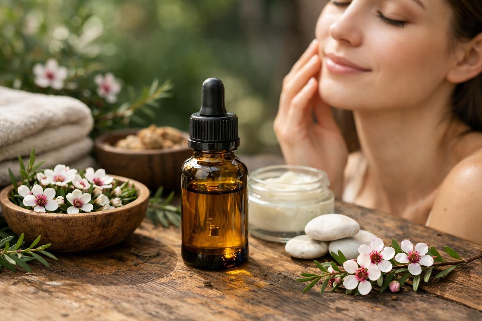 Manuka olaj használata bőrproblémák kezelésére természetes módon.