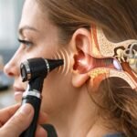 Dobhártya és a középfül mechanikai rezgéseinek részletes ábrája hanghullámok átalakulásával