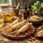 Ginzeng gyökerek és különböző formái természetes vitalizáló hatással