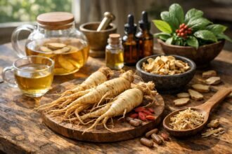 Ginzeng gyökerek és különböző formái természetes vitalizáló hatással