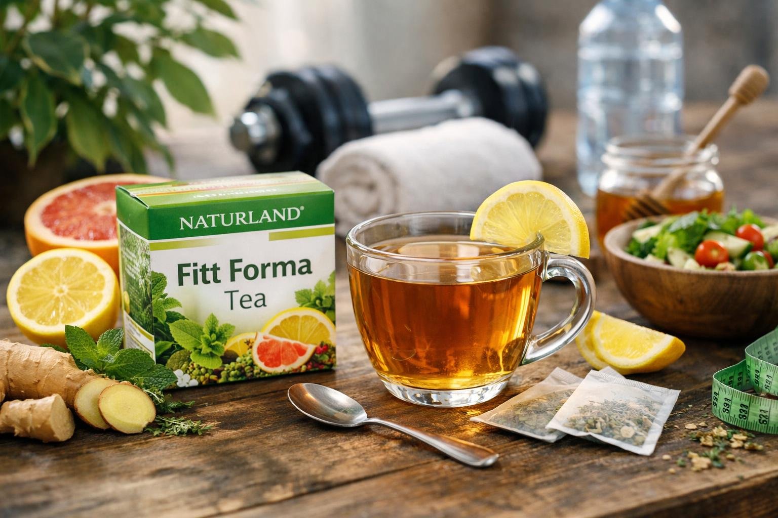 Naturland Fitt Forma Tea friss gyógynövényekkel és gyümölcsökkel.