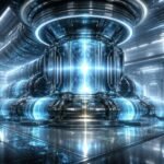 Fiktív IVReaktor koncepció szemléltető metszet és modern technológiai elemek a jövő energetikájában