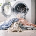 Frissen mosott ruhák mögötti szag okaival foglalkozó magyarázó illusztráció érthető ábrával